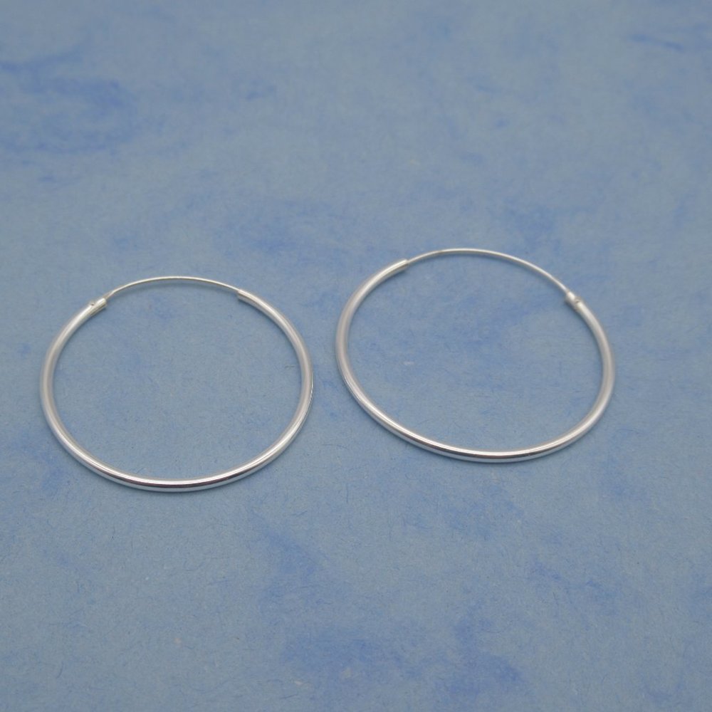 30mm Sterling Silver Hoop Earrings